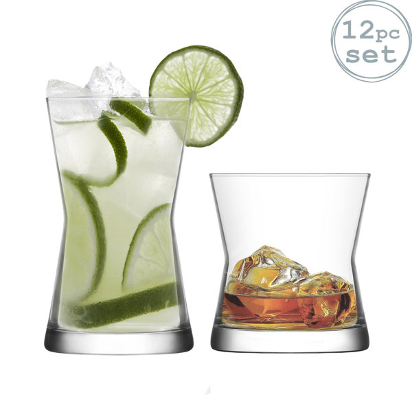 LAV 12 Piece Glass Assorted Glassware Set & Reviews Wayfair.co.uk